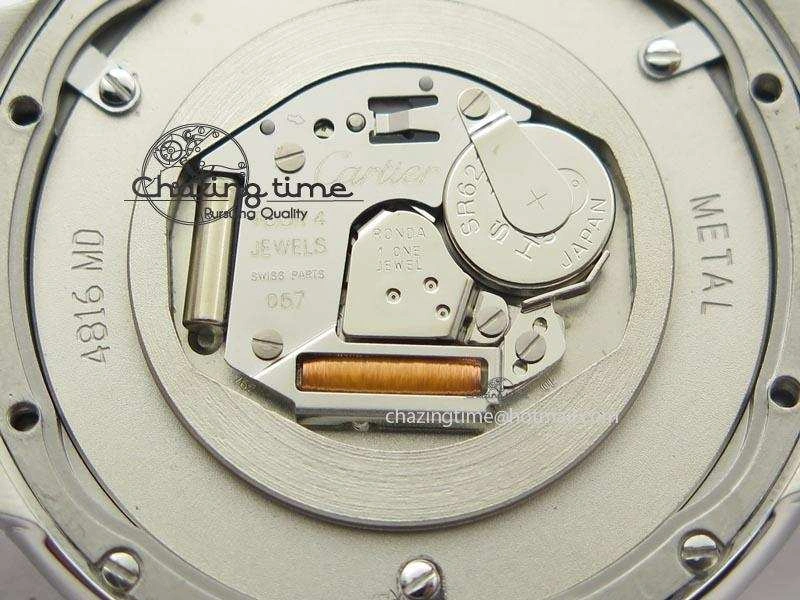 Ballon Bleu 36mm SS V6F Best Edition Pink Textured Dial On SS Bracelet Ronda Quartz