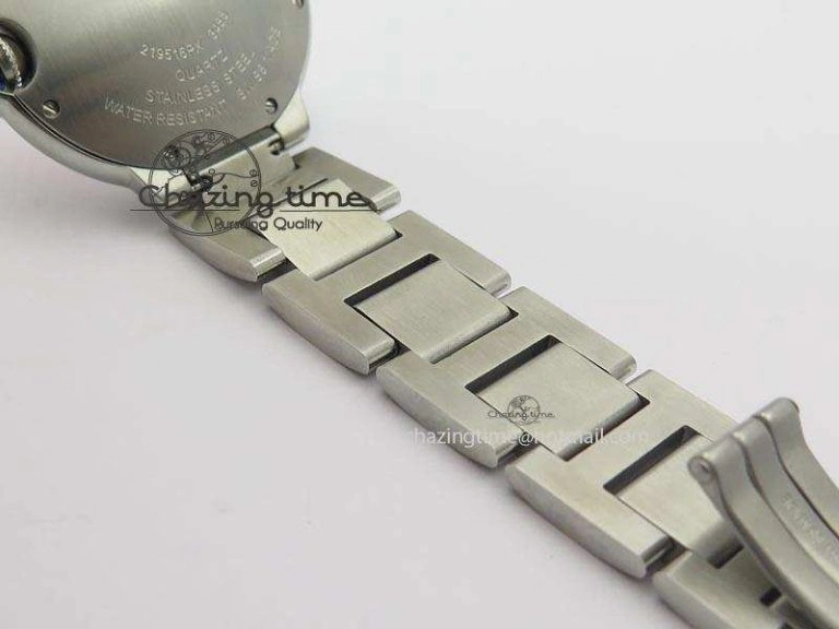 Ballon Bleu 36mm SS V6F Best Edition Pink Textured Dial On SS Bracelet Ronda Quartz