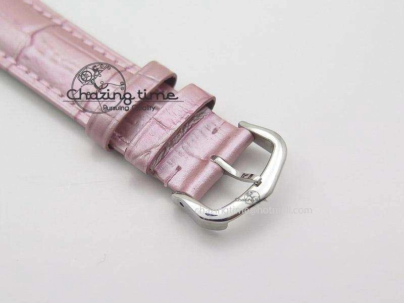 Ballon Bleu 36mm SS V6F White Textured Dial on Pink Leather Strap SEIKO NH05A