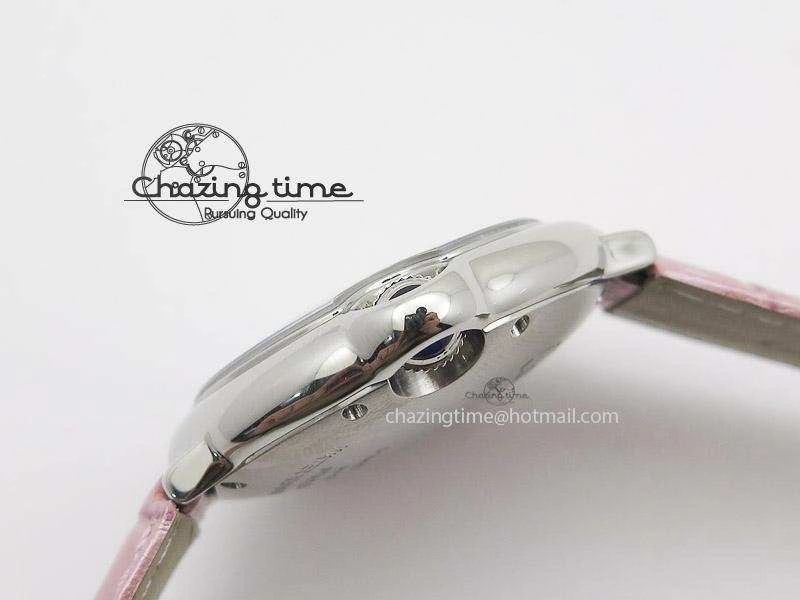 Ballon Bleu 36mm SS V6F White Textured Dial on Pink Leather Strap SEIKO NH05A