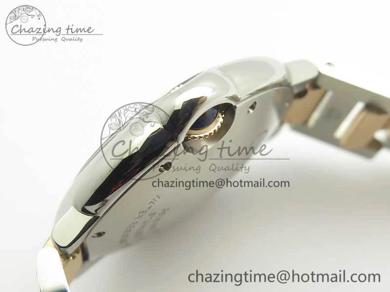 Ballon Bleu 36mm SS RG V6F 1:1 Best Edition White MOP Dial on SS RG Bracelet Ronda Quartz