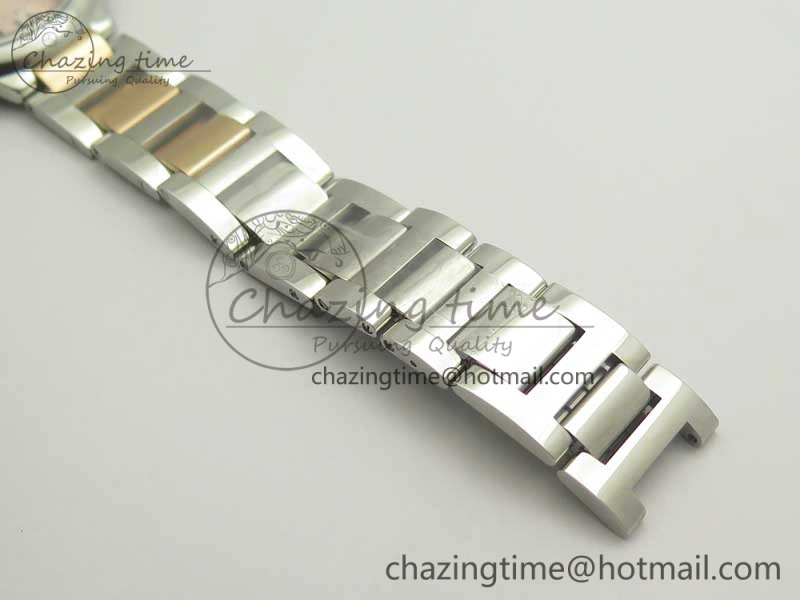 Ballon Bleu 36mm SS RG V6F 1:1 Best Edition White MOP Dial on SS RG Bracelet Ronda Quartz