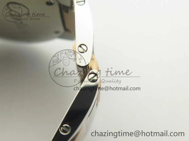 Ballon Bleu 36mm SS RG V6F 1:1 Best Edition White MOP Dial on SS RG Bracelet Ronda Quartz
