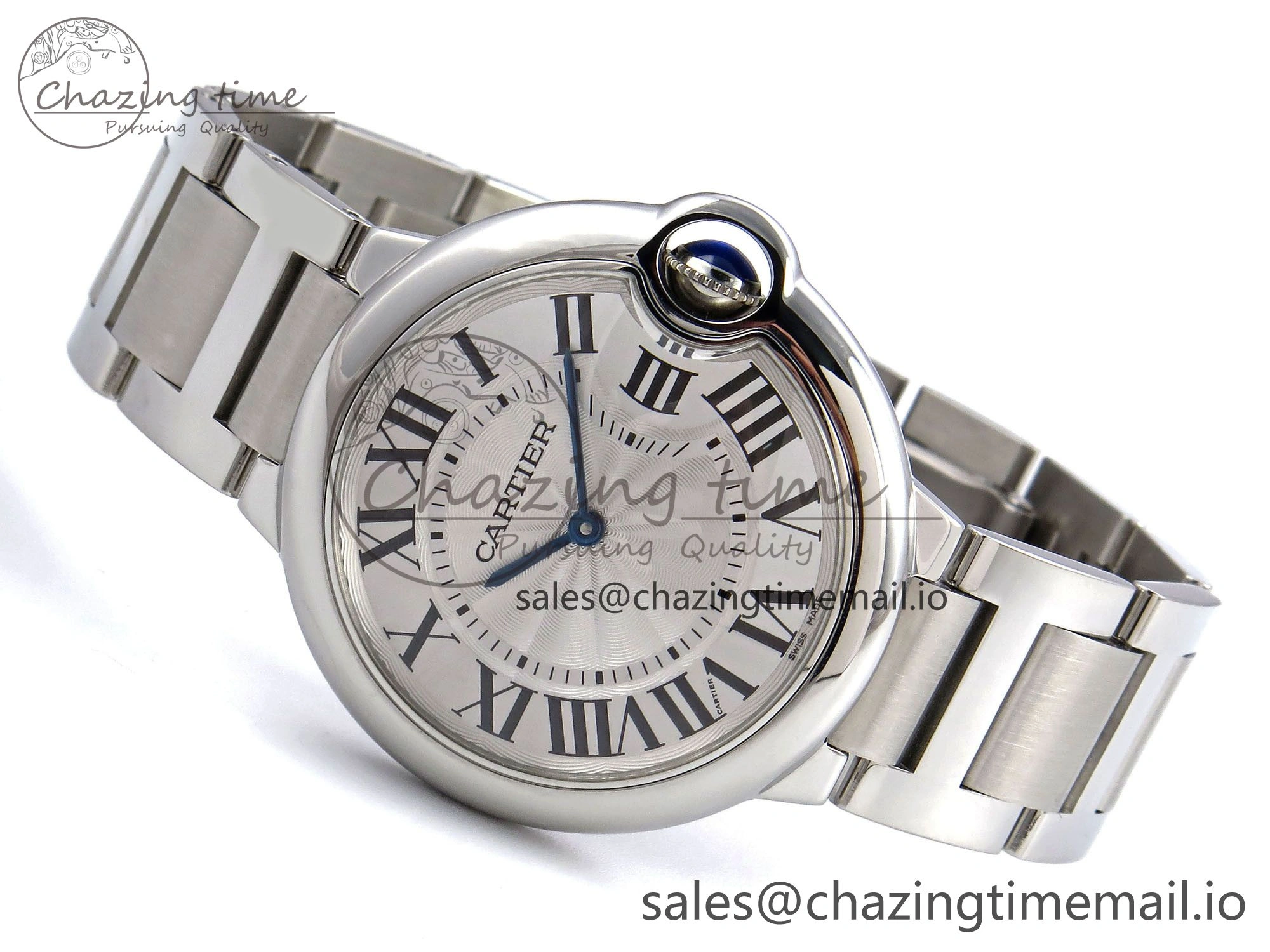 Ballon Bleu 36mm V6F 1:1 Best Edition White Dial on SS Bracelet A690