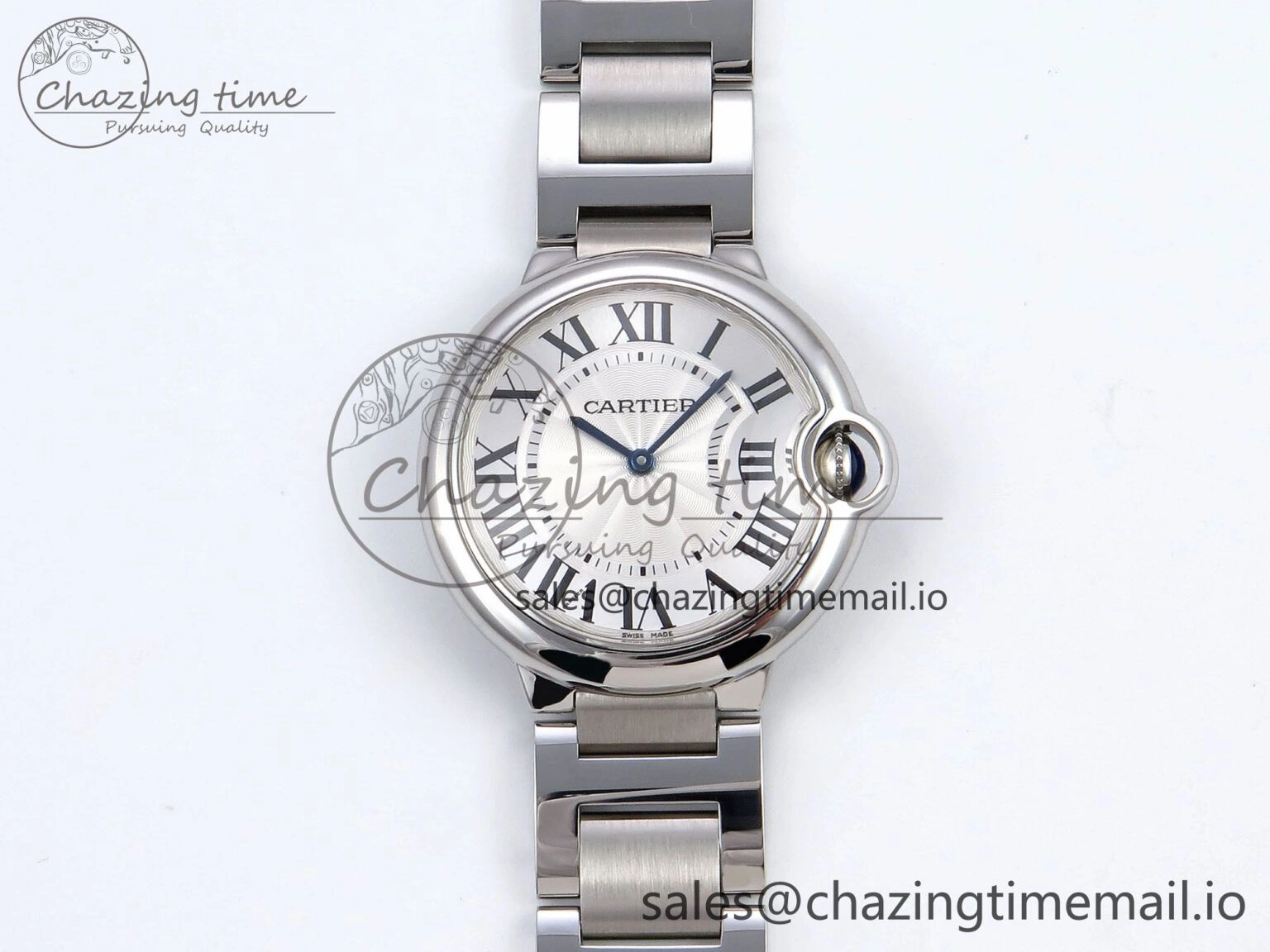 Ballon Bleu 36mm V6F 1:1 Best Edition White Dial on SS Bracelet A690