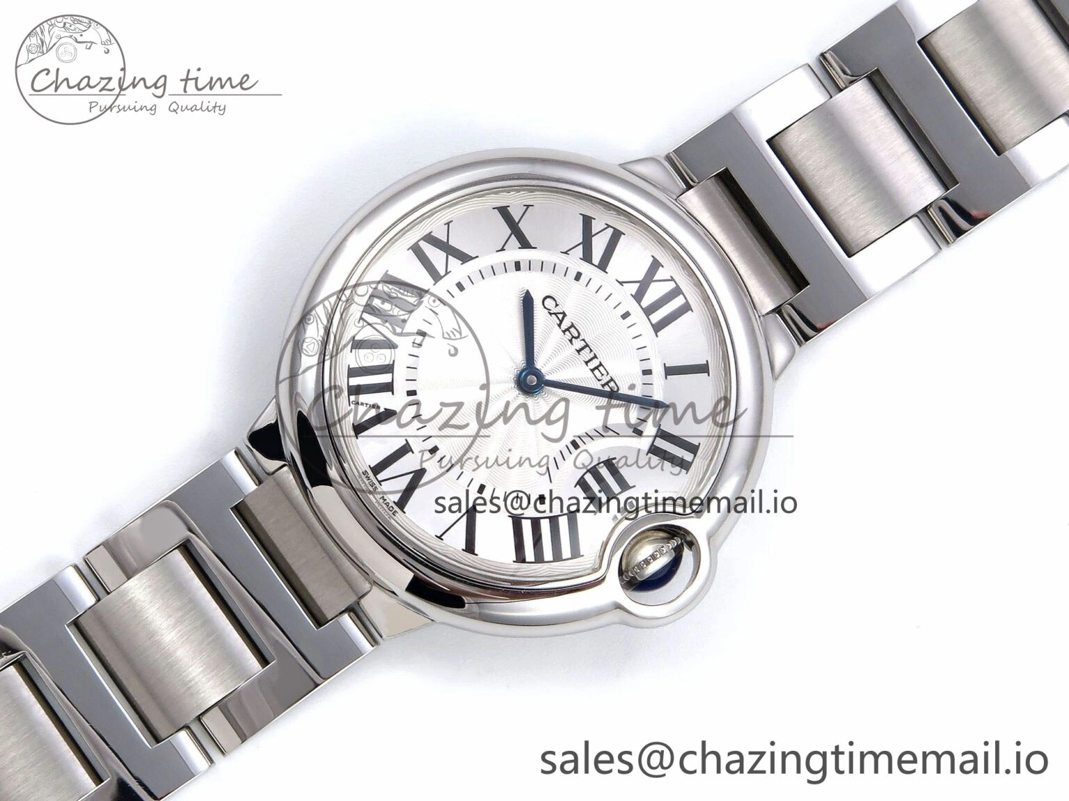 Ballon Bleu 36mm V6F 1:1 Best Edition White Dial on SS Bracelet A690
