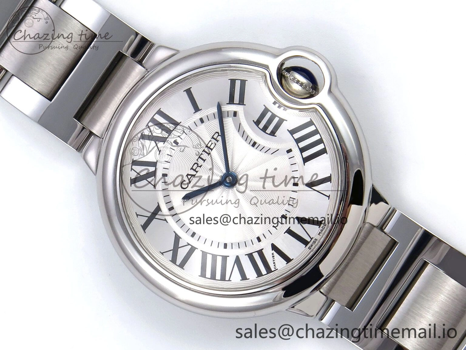 Ballon Bleu 36mm V6F 1:1 Best Edition White Dial on SS Bracelet A690