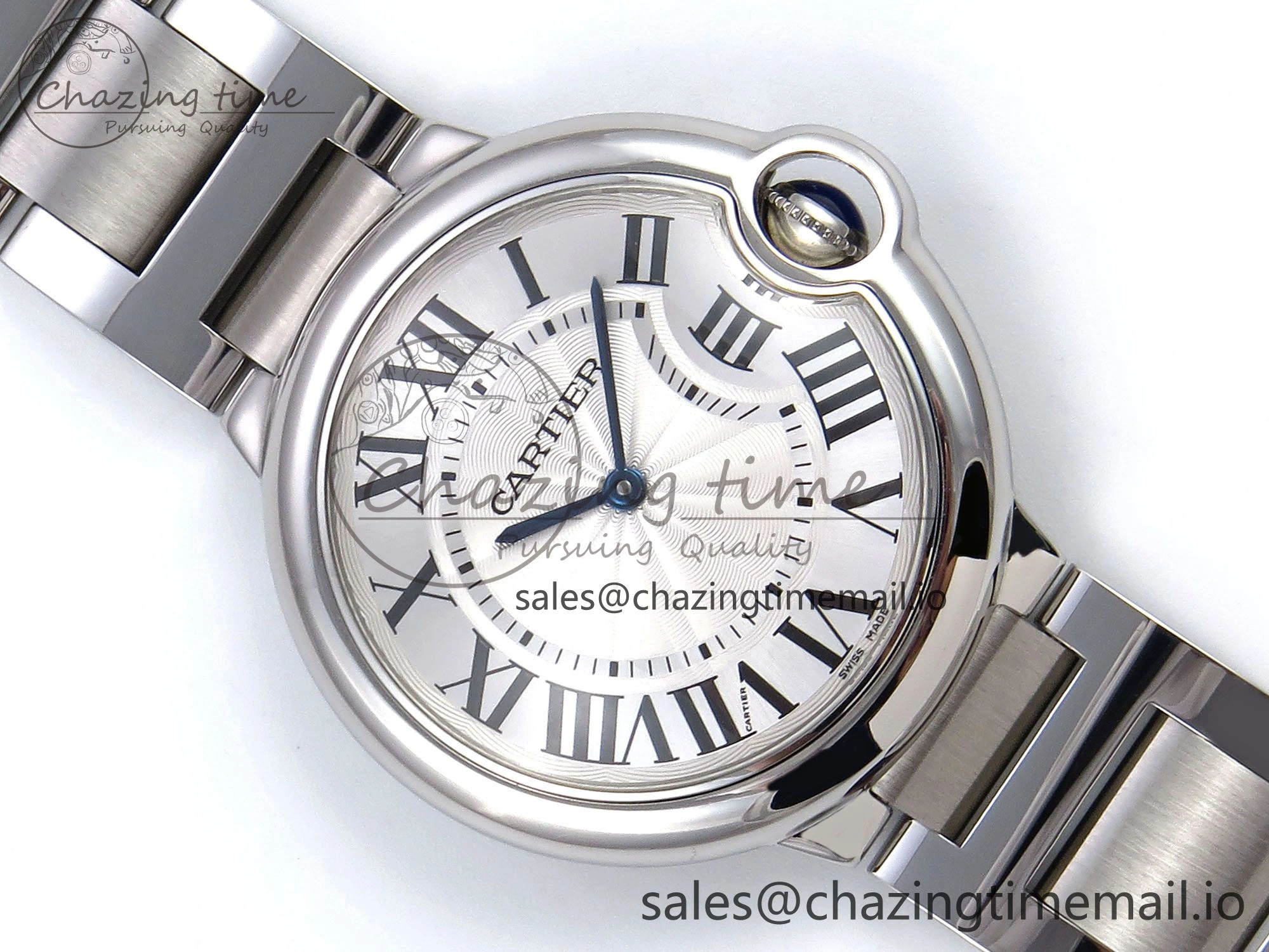 Ballon Bleu 36mm V6F 1:1 Best Edition White Dial on SS Bracelet A690