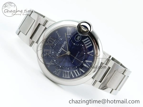 Ballon Bleu 40mm SS CHF 1:1 Best Edition Blue Texture Dial on SS Bracelet A2824