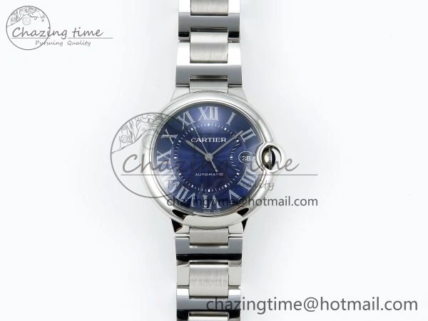 Ballon Bleu 40mm SS CHF 1:1 Best Edition Blue Texture Dial on SS Bracelet A2824