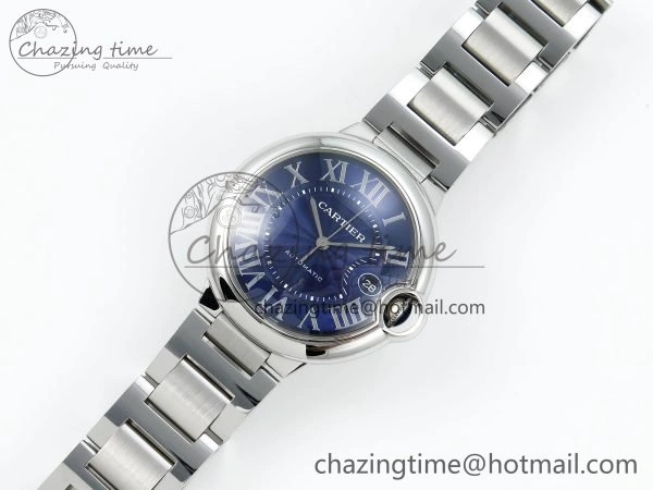 Ballon Bleu 40mm SS CHF 1:1 Best Edition Blue Texture Dial on SS Bracelet A2824