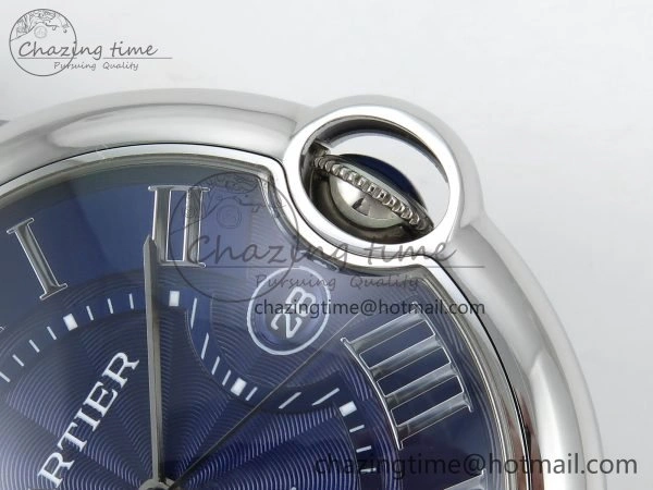 Ballon Bleu 40mm SS CHF 1:1 Best Edition Blue Texture Dial on SS Bracelet A2824