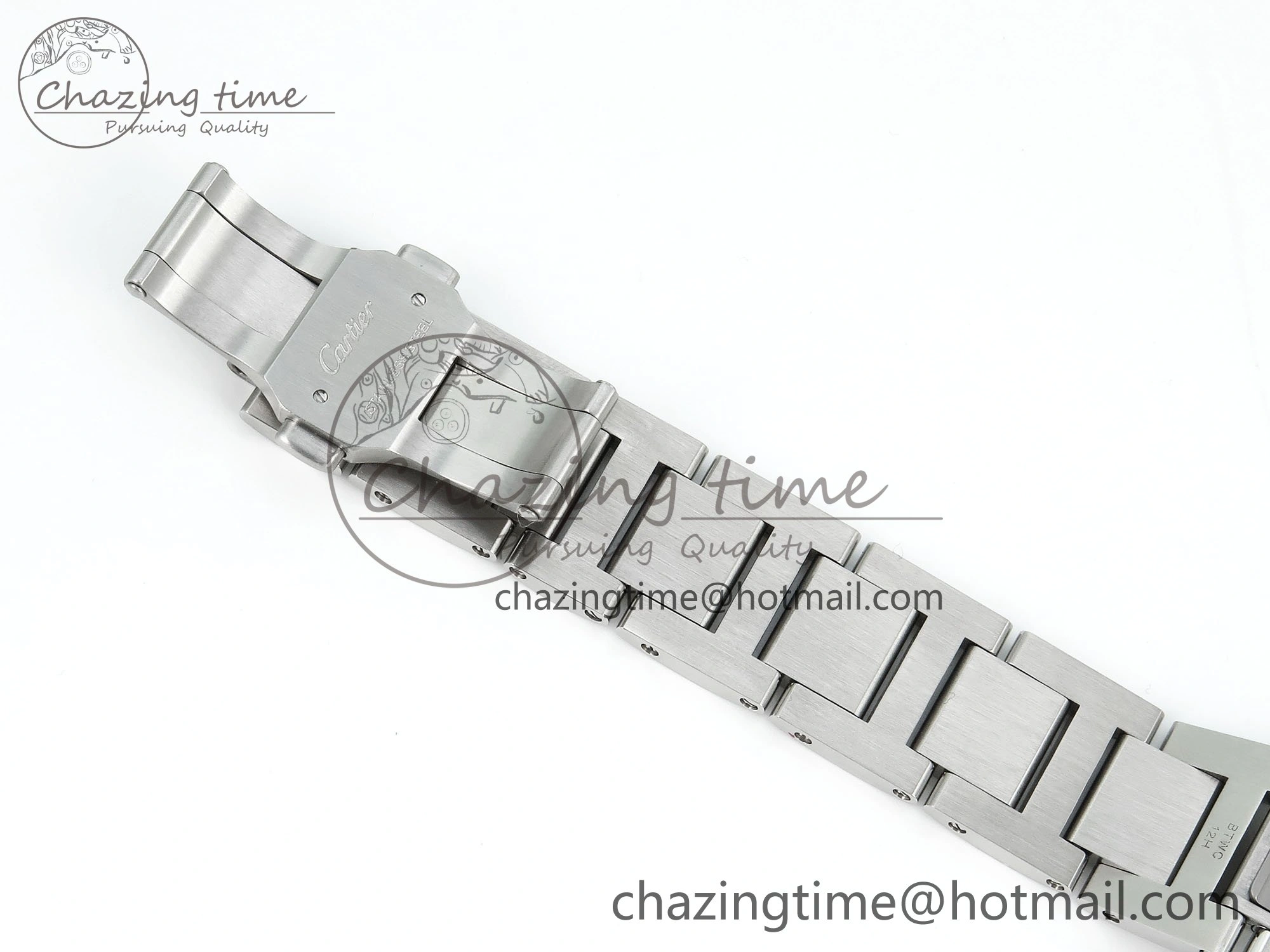 Ballon Bleu 40mm SS CHF 1:1 Best Edition Blue Texture Dial on SS Bracelet A2824