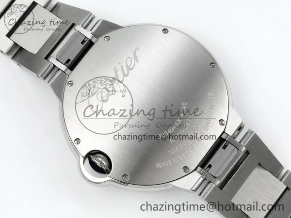 Ballon Bleu 40mm SS CHF 1:1 Best Edition Grey Texture Dial on SS Bracelet A2824