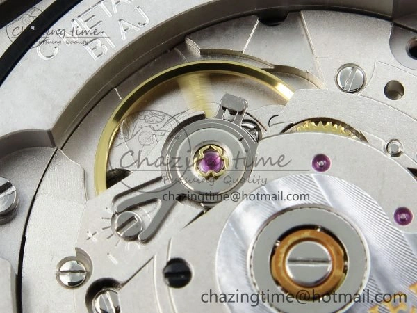 Ballon Bleu 40mm SS CHF 1:1 Best Edition Grey Texture Dial on SS Bracelet A2824