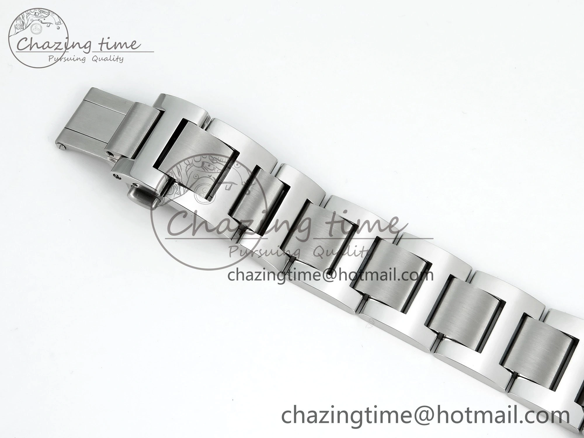Ballon Bleu 40mm SS CHF 1:1 Best Edition Grey Texture Dial on SS Bracelet A2824