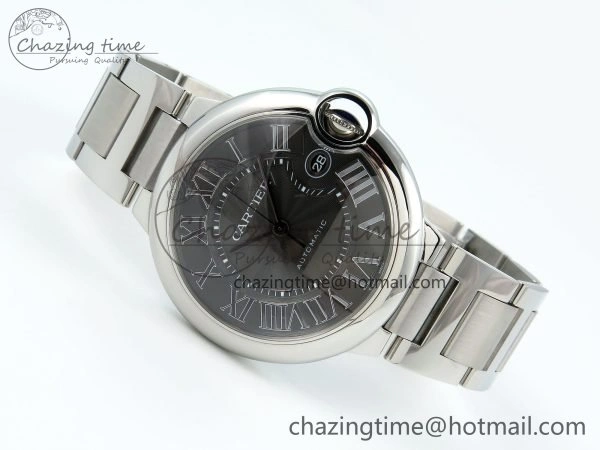 Ballon Bleu 40mm SS CHF 1:1 Best Edition Grey Texture Dial on SS Bracelet A2824