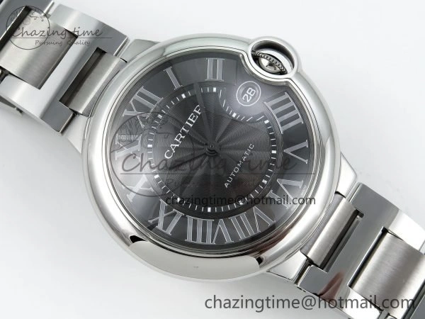 Ballon Bleu 40mm SS CHF 1:1 Best Edition Grey Texture Dial on SS Bracelet A2824