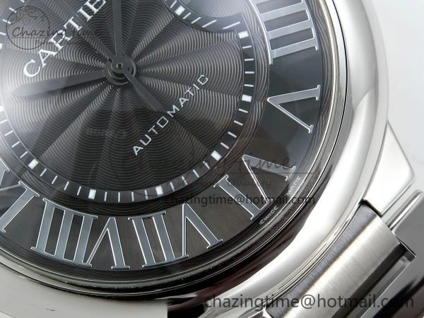 Ballon Bleu 40mm SS CHF 1:1 Best Edition Grey Texture Dial on SS Bracelet A2824