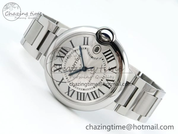 Ballon Bleu 40mm SS CHF 1:1 Best Edition White Texture Dial on SS Bracelet A2824