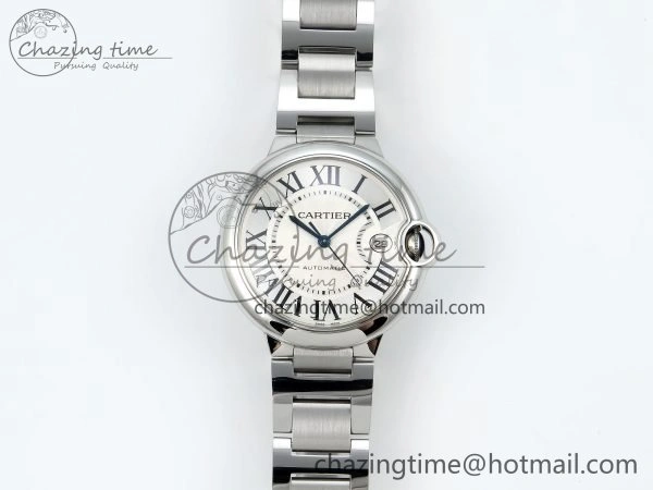 Ballon Bleu 40mm SS CHF 1:1 Best Edition White Texture Dial on SS Bracelet A2824