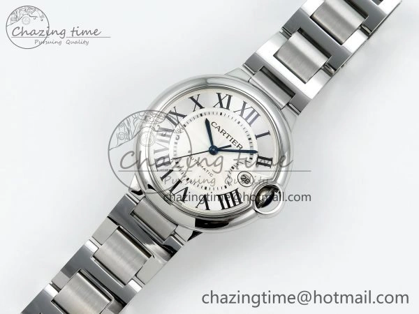 Ballon Bleu 40mm SS CHF 1:1 Best Edition White Texture Dial on SS Bracelet A2824
