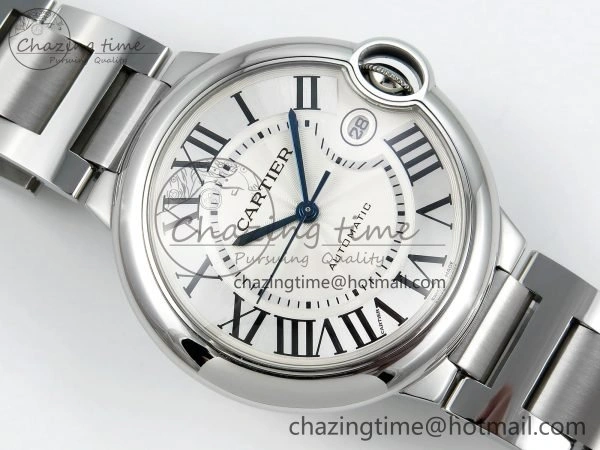 Ballon Bleu 40mm SS CHF 1:1 Best Edition White Texture Dial on SS Bracelet A2824