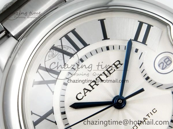 Ballon Bleu 40mm SS CHF 1:1 Best Edition White Texture Dial on SS Bracelet A2824