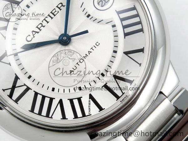 Ballon Bleu 40mm SS CHF 1:1 Best Edition White Texture Dial on SS Bracelet A2824