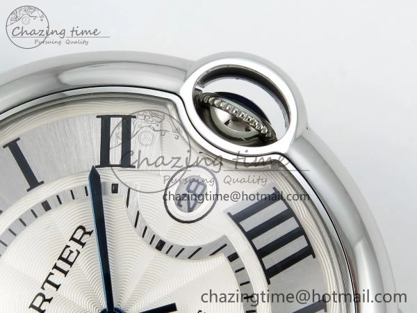 Ballon Bleu 40mm SS CHF 1:1 Best Edition White Texture Dial on SS Bracelet A2824
