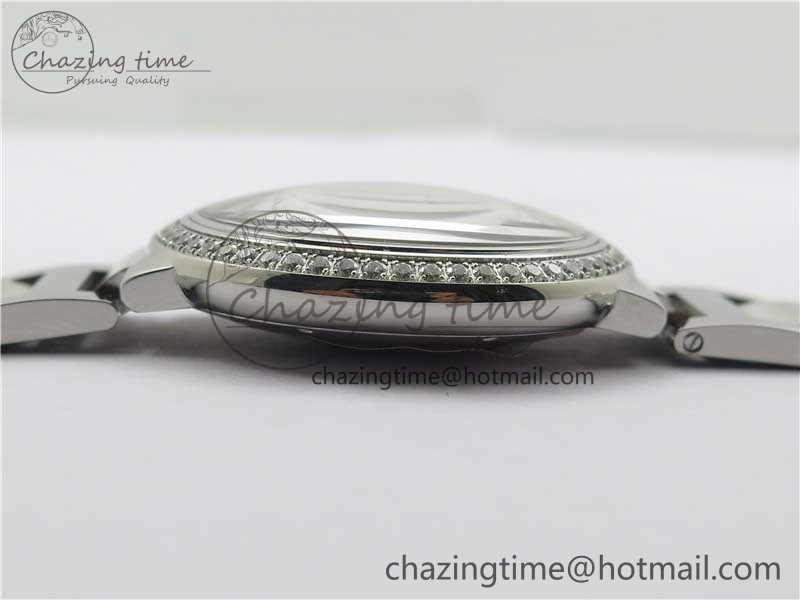 Ballon Bleu 42mm Crystal Bezel SS V6F 1:1 Best Edition White Texture Dial on SS Bracelet A2824