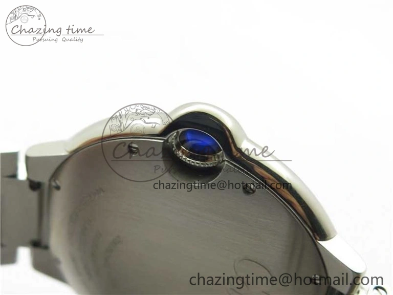 Ballon Bleu 42mm Crystal Bezel SS V6F 1:1 Best Edition White Texture Dial on SS Bracelet A2824