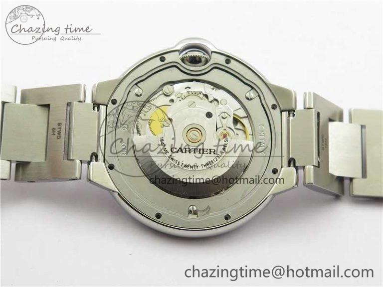 Ballon Bleu 42mm Crystal Bezel SS V6F 1:1 Best Edition White Texture Dial on SS Bracelet A2824