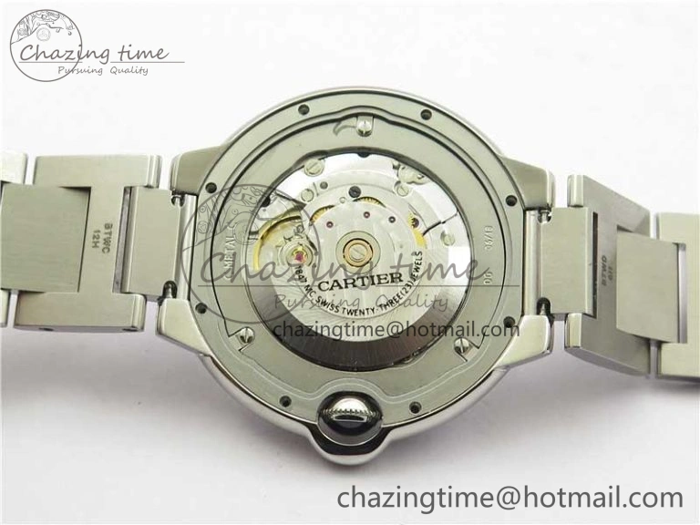 Ballon Bleu 42mm Crystal Bezel SS V6F 1:1 Best Edition White Texture Dial on SS Bracelet A2824