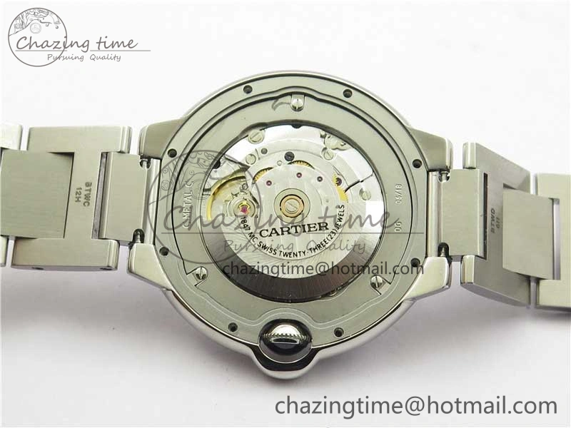 Ballon Bleu 42mm Crystal Bezel SS V6F 1:1 Best Edition White Texture Dial on SS Bracelet A2824