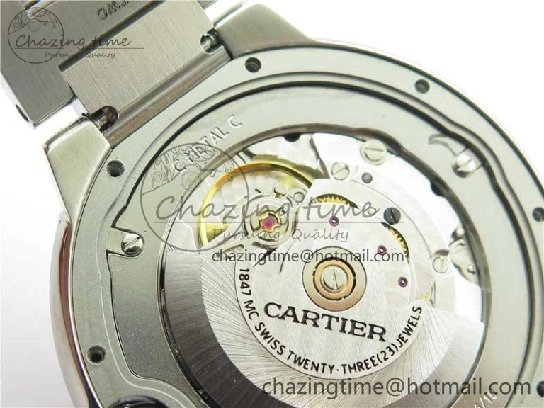 Ballon Bleu 42mm Crystal Bezel SS V6F 1:1 Best Edition White Texture Dial on SS Bracelet A2824