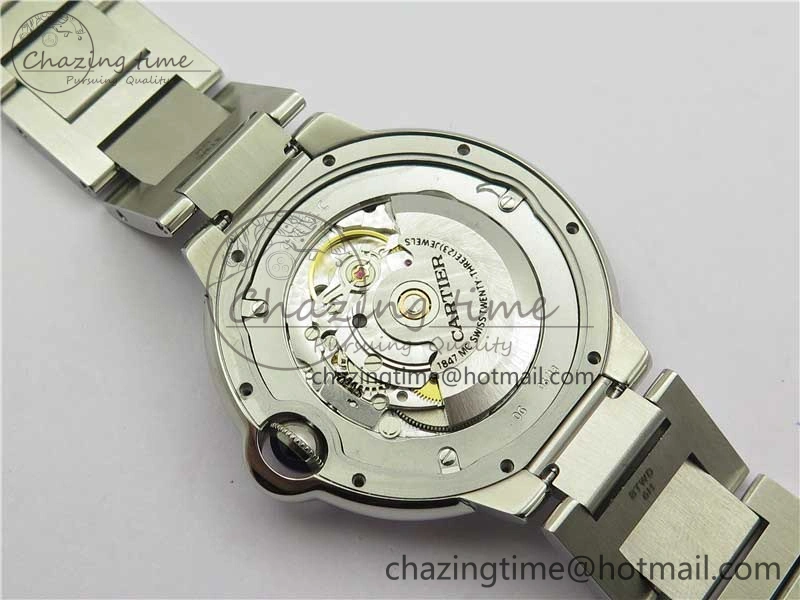 Ballon Bleu 42mm Crystal Bezel SS V6F 1:1 Best Edition White Texture Dial on SS Bracelet A2824