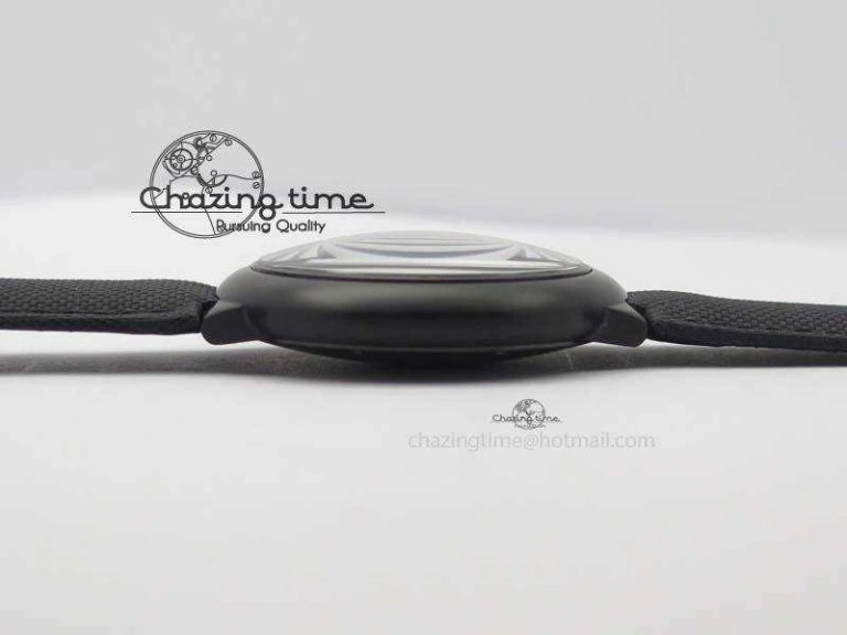 Ballon Bleu 42mm DLC Best Edition Black Dial On Black Nylon Strap A2824
