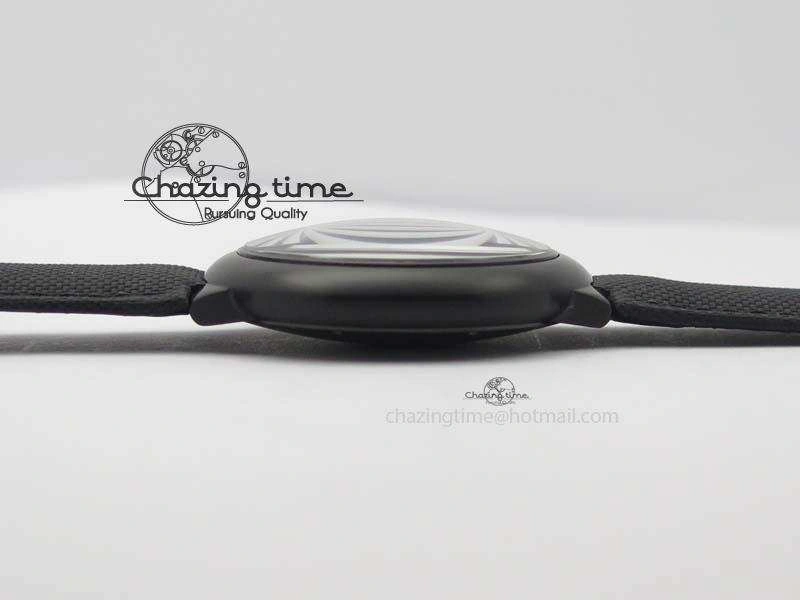 Ballon Bleu 42mm DLC Best Edition Black Dial On Black Nylon Strap A2824