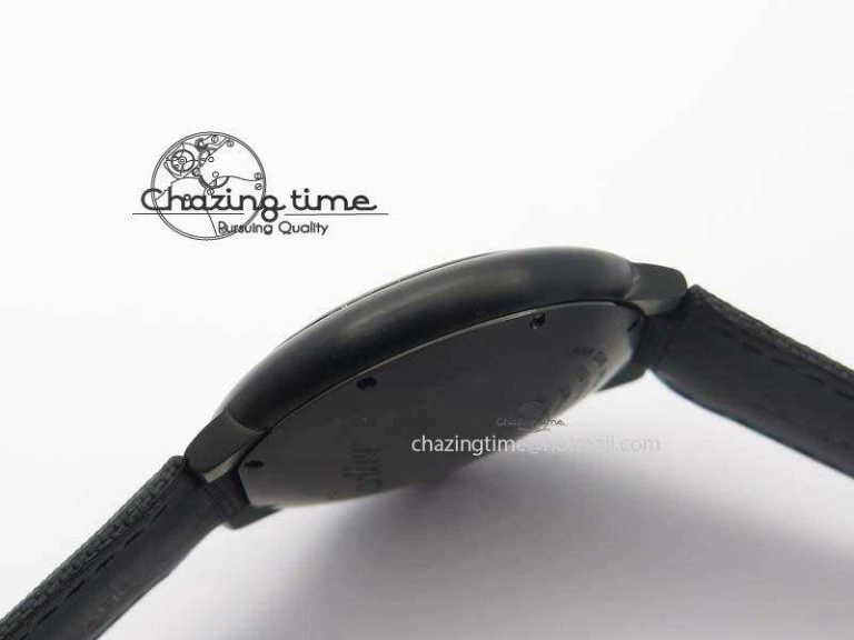 Ballon Bleu 42mm DLC Best Edition Black Dial On Black Nylon Strap A2824
