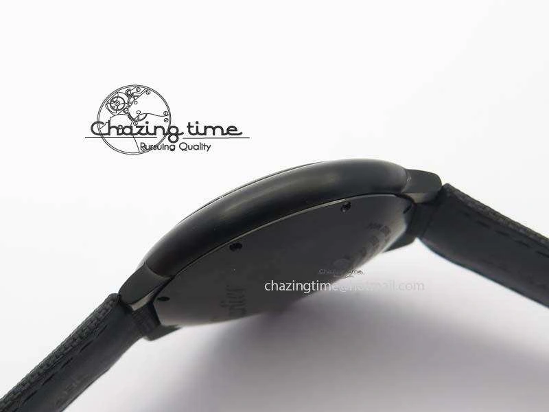 Ballon Bleu 42mm DLC Best Edition Black Dial On Black Nylon Strap A2824