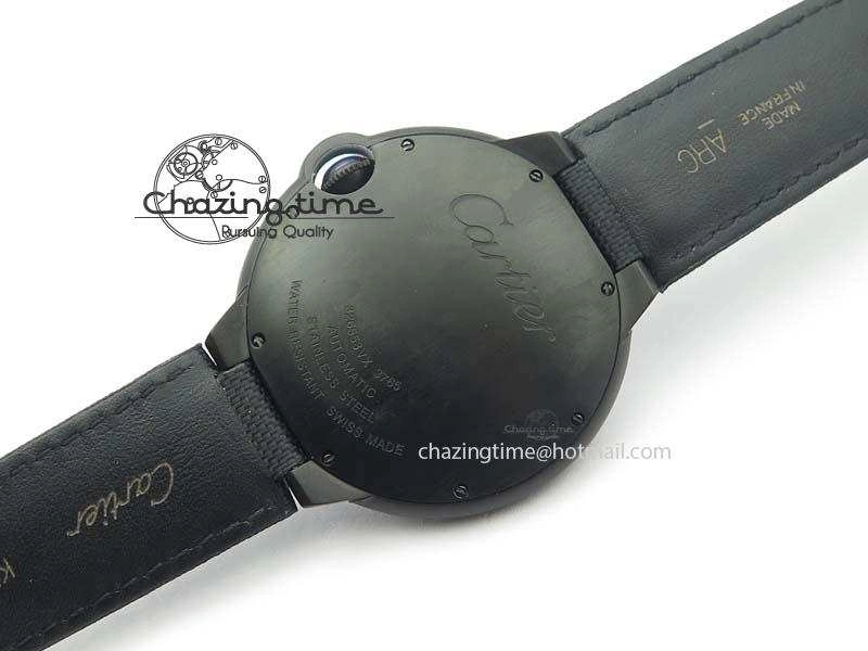 Ballon Bleu 42mm DLC Best Edition Black Dial On Black Nylon Strap A2824