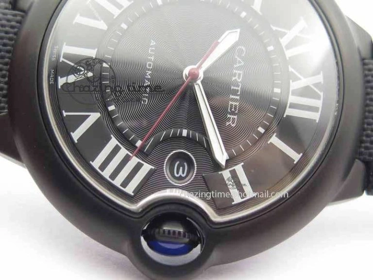 Ballon Bleu 42mm DLC JF Best Edition Black Dial On Black Nylon Strap Miyota9015