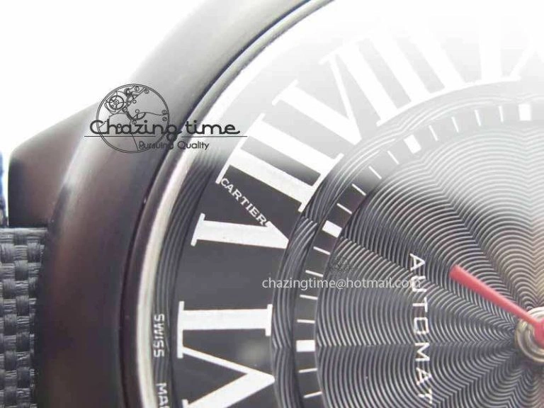 Ballon Bleu 42mm DLC JF Best Edition Black Dial On Black Nylon Strap Miyota9015