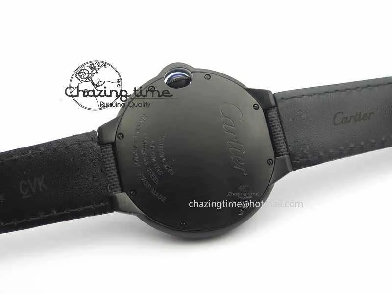 Ballon Bleu 42mm DLC JF Best Edition Black Dial On Black Nylon Strap Miyota9015