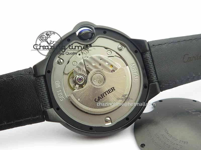 Ballon Bleu 42mm DLC JF Best Edition Black Dial On Black Nylon Strap Miyota9015
