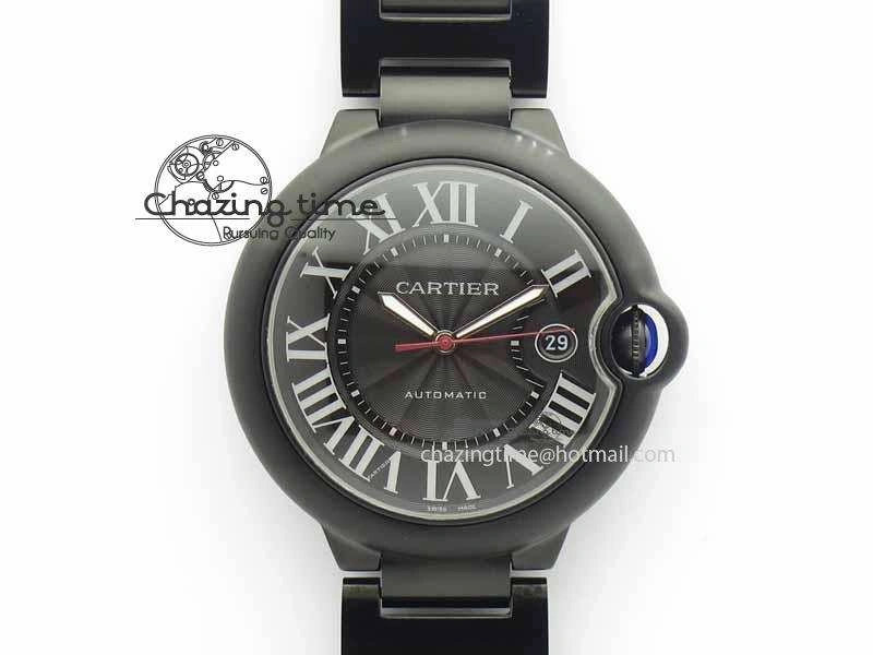 Ballon Bleu 42mm DLC JF Best Edition Black Dial On DLC Bracelet Miyota9015