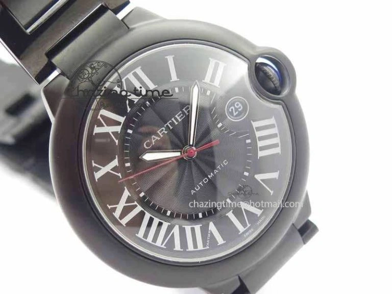 Ballon Bleu 42mm DLC JF Best Edition Black Dial On DLC Bracelet Miyota9015