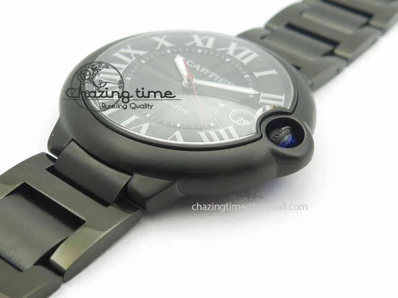 Ballon Bleu 42mm DLC JF Best Edition Black Dial On DLC Bracelet Miyota9015