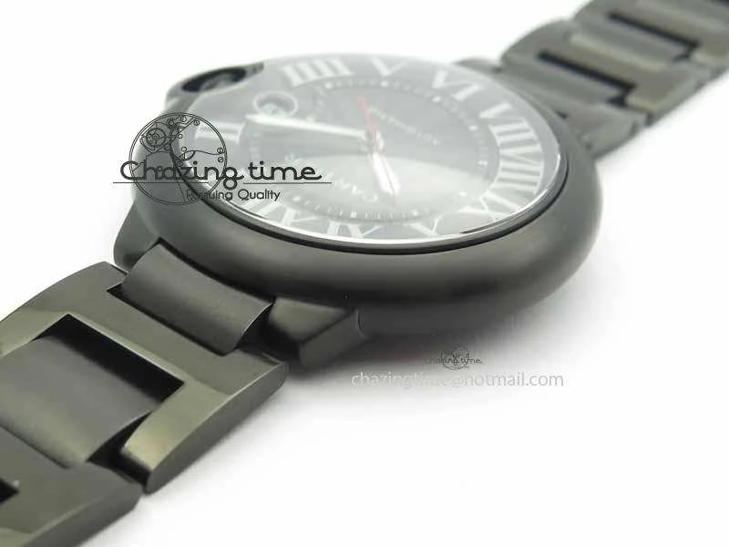 Ballon Bleu 42mm DLC JF Best Edition Black Dial On DLC Bracelet Miyota9015